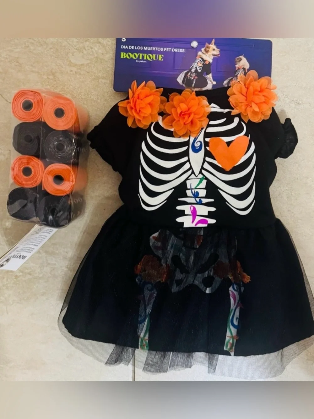 Bootique Skeleton Costume and Waste Bags